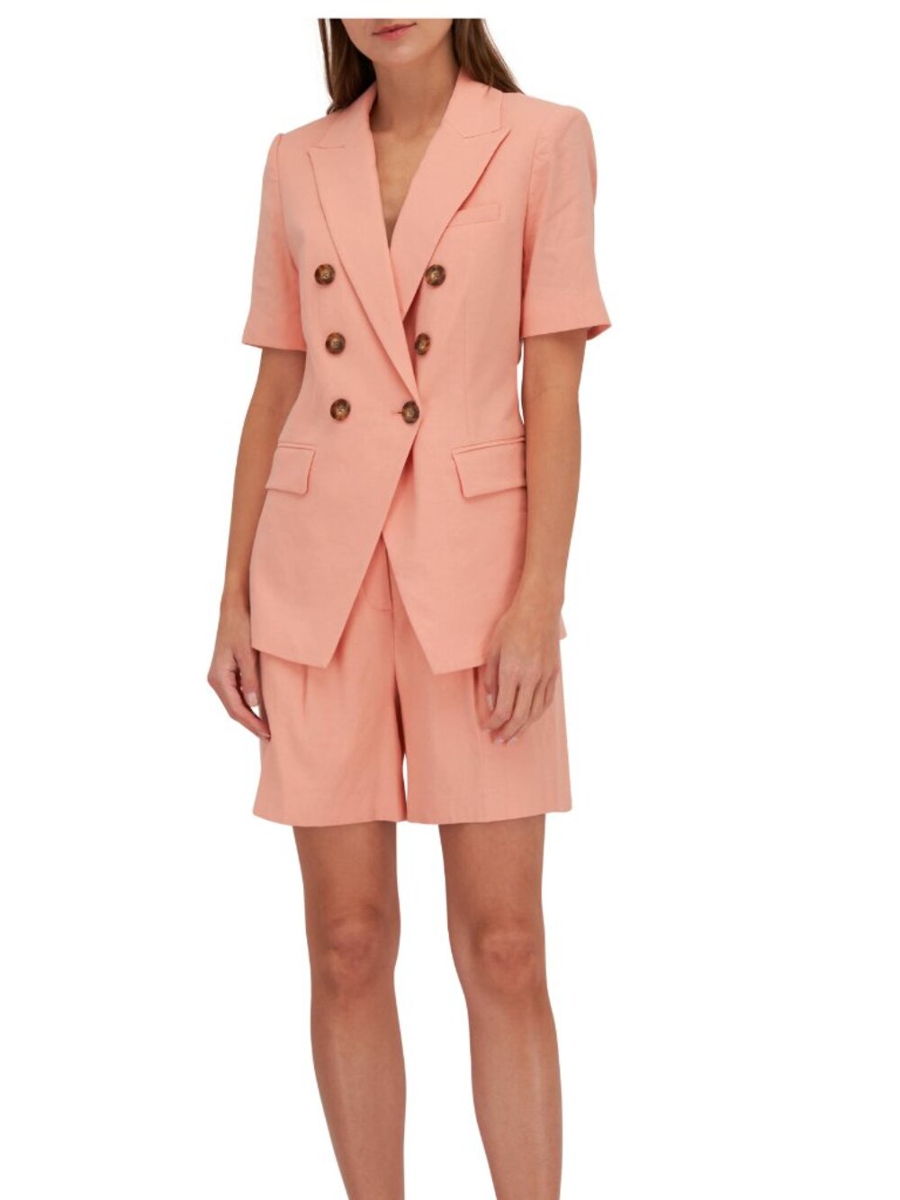 Veronica Beard Set Atwood Coral Dickey Jacket (sz 4 NWT) Noemi Shorts (Sz 2)